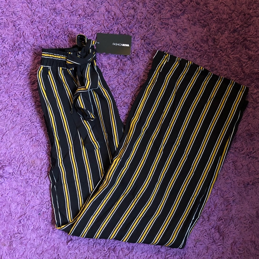 💋FASHION NOVA • NEW Tie Waist Pants - Picture 3 of 8